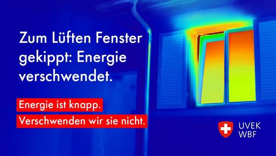 스위스 정부의 에너지 절약 캠페인. 실내 온도 유지를 위해 창문을 자주 열지 말라는 뜻이다. [사진 스위스에너지청]
