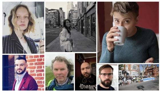 막시모바(왼쪽 위 첫 번째)는 올해 2월 24일 러시아가 우크라이나를 침공하자 반전 단체를 조직해 이사로 나섰다. 사진 러시안 데모크라틱 소사이어티 홈페이지 캡처