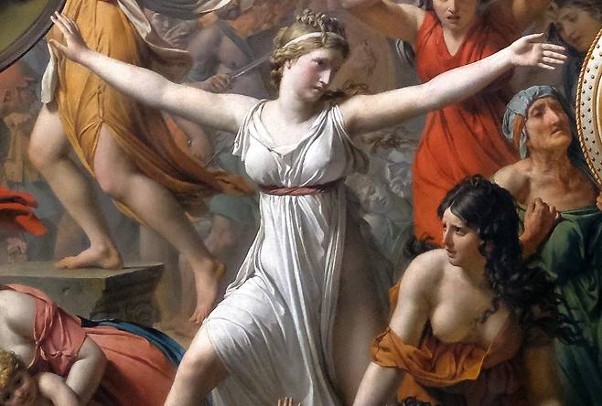 자크 루이 다비드, 사비니 여인들의 중재(일부 확대), 1799