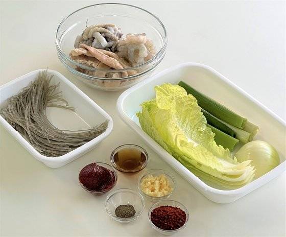 낙곱새의 재료. 사진 이정웅