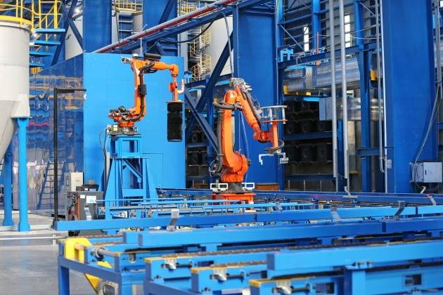 포스코케미칼 인조흑연 음극재 생산공장 내부 전경.