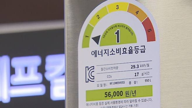 "냉장고 소비전력 4도어 LG, 양문형 삼성 적게 들어" [연합뉴스TV 제공]
