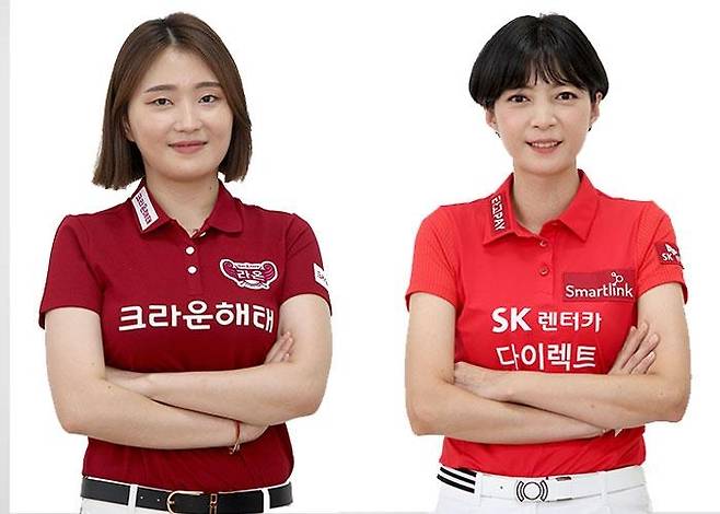 PBA 팀리그에서 팀을 맞바꾼 강지은(왼쪽)과 임정숙. [PBA 제공. 재판매 및 DB 금지]
