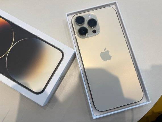 아이폰 14 프로 맥스(색상 골드·1TB). 사진=임수빈 기자