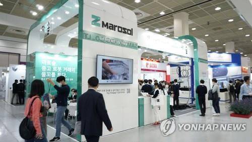 지난 4월 코엑스에서 열린 스마트 팩토리 오토메이션 월드(SFAW) 2022 행사 당시 마련된 마로솔 홍보 부스 [제공사진]