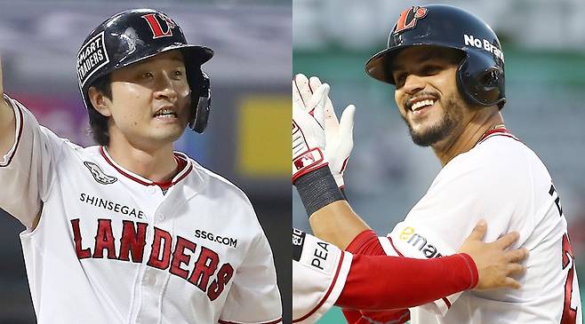 ▲ 김성현(왼쪽)과 라가레스는 SSG 라인업의 완결을 위해 반드시 필요한 선수들이다 ⓒSSG랜더스