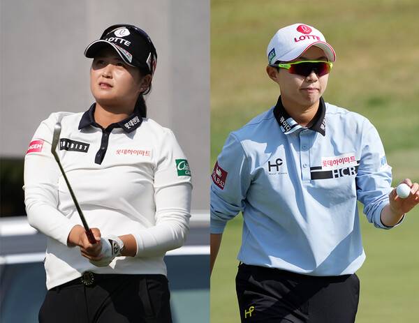 2022년 미국여자프로골프(LPGA) 투어 BMW 레이디스 챔피언십에서 우승을 다툰 최혜진, 김효주 프로가 최종라운드에서 경기하는 모습이다. 사진제공=BMW 코리아