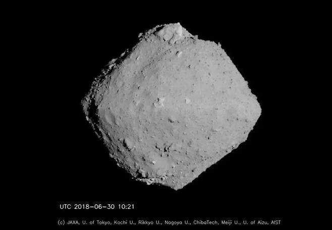 2018년 6월 하야부사2호가 찍은 류구. 작사 제공