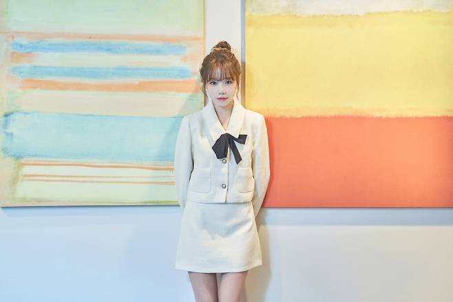 Jo Yu-ri poses for photos during a recent interview in Seoul. (WakeOne Entertainment)