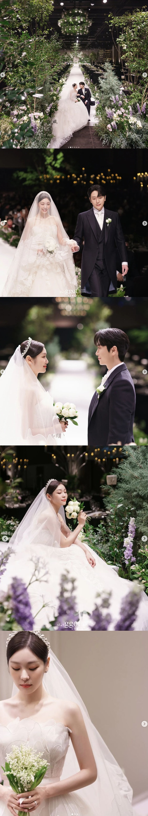 Kim Yuna posted a marriage ceremony with Forestella Ko Woo-rim on the 22nd.Kim Yuna and Ko Woo-rim met for the first time on the ice skating ice show celebration stage in 2018, and developed into a lover relationship and married for three years.In the marriage ceremony, only two close relatives and acquaintances attended and were held privately. The celebration was called by the members of Forestella.Kim Yuna not only has a shy skin with Ko Woo-rim, but also reveals the bride who was more beautiful than anyone else on the marriage ceremony, the marriage ceremony preparation, and the beautiful wedding ring of two people.Kim Yunas self-released marriage photo attracts more attention from fans who want the happiness of figure queen Kim Yuna.From the beautiful marriage picture to the marriage ceremony day photo, you can get a glimpse of the happiness of two people.Kim Yuna, who was born in 1990, is a Korean figure skater who won gold medals at the Vancouver 2010 Winter Olympics.Kim Yuna finished his career with a silver medal at the Sochi 2014 Winter Olympics and continued his activities through the 2018 Pyeongchang Winter Olympic Promotional Ambassador.The two set up a honeymoon home at Kim Yunas house in Heukseok-dong.