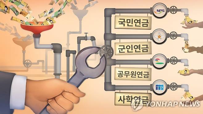 4대 연금 개혁 (PG) [양온하 제작] 일러스트