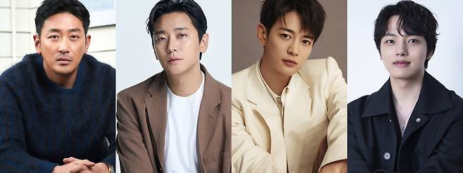 From left: Ha Jung-woo, Ju Ji-hoon, Choi Min-ho and Yeo Jin-goo (WalkHouse Company, H& Entertainment, SM Entertainment, Janus Entertainment)