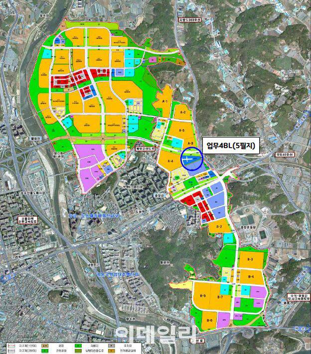 다산신도시 지금지구 업무시설용지 위치도 (사진=경기주택도시공사(GH) 자료 캡처)