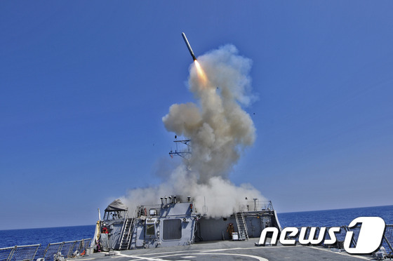 지난 2011년 리비아 내전 당시 발사된 미군 토마호크 크루즈 미사일. ⓒ AFP=News1