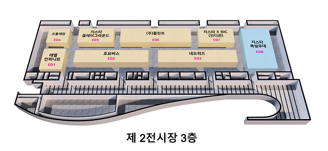 ‘지스타2022’ 제2전시장 부스 배치도ⓒ지스타 공식 홈페이지