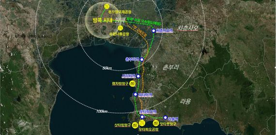 태국 동부경제회랑 경제특구 위치도 LH 제공