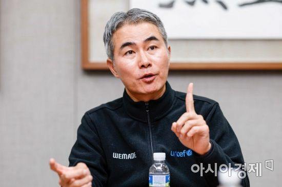 장현국 위메이드 대표이사가 3일 경기 성남 위메이드 본사에서 인터뷰하고 있다./성남=강진형 기자aymsdream@