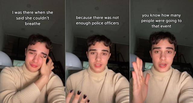 호주 국적 네이선 타버니티가 30일 미니 영상 플랫폼 틱톡에 공개한 영상을 통해 이태원 참사 전후의 상황을 전하고 있다. 틱톡 캡처