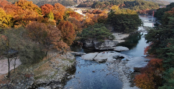 오늘(1일) 경남 거창군 위천면 수승대. 〈사진-거창군〉