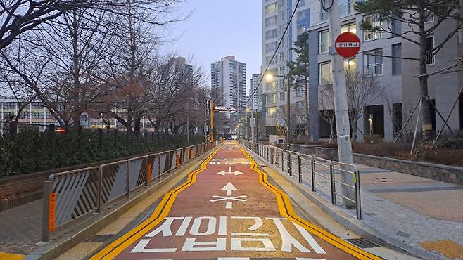 보호구역 노면 포장. [강동구 제공]