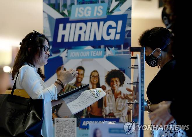 미국 플로리다주에서 열린 채용박람회 [AFP/게티이미지 연합뉴스 자료사진. 재판매 및 DB 금지]