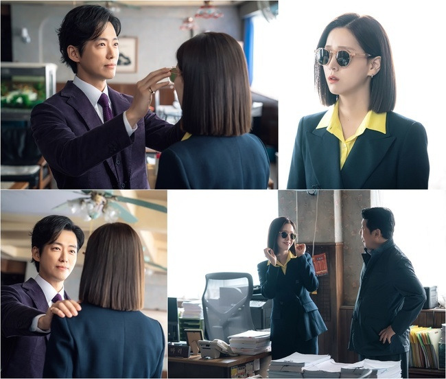 Namgoong Min hands Kim Ji Eun her trademark  ⁇ Fashionable sunglass ⁇SBS Friday-Saturday drama  ⁇ One One Thousand Won Lawyer  (playwright Choi Soo-jin, Choi Chang-hwan/director Kim Jae-hyun, Shin Jung-hoon) announced a change of heart of cheon ji-hoon (Namgoong Min) on November 5.In the 10th episode of One Thousand Won Lawyer, Cheon Ji-hoon, Kim Ji Eun, and the secretary (Park Jin-woo) succeeded in finding out the identity of the killer Cha Min-cheol (Kwon Hyuk-bum) who killed Cheon Ji-hoons ex-lover Lee Ju-young (Lee Cheong-a) with a montage.At the end of the play, cheon ji-hoon, who discovered Cha Min-chul at the VIP party of the JQ group, was tense with a vengeance that he could not control and approached him with a knife.In the open steel, cheon ji-hoon is a geeky figure who has angered hundreds of adversaries with his usual beating behavior and kingly rhetoric.In particular, cheon ji-hoon takes off his trademark stylish sunglasses and puts them on a white horse and pats his shoulders.On the other hand, Baekmari is bewildered by the unfamiliar appearance of Cheon Ji-hoon. He does not hesitate to look at the friendly appearance of the shooter.For a while, he looks back and forth in front of the clerk with a bright expression to see if he likes the sunglass of cheon ji-hoon.