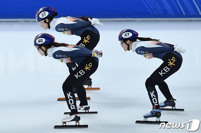 여자 쇼트트랙 대표팀. ⓒ AFP=뉴스1