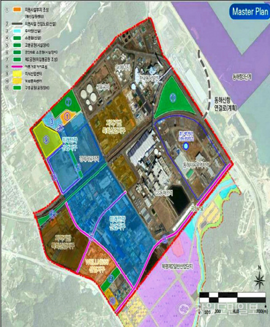 ▲ 정부공모사업에 선정된 혁신지원센터가 건립될 북평산업단지 경쟁력 강화, 구조고도화 사업 마스터플랜.