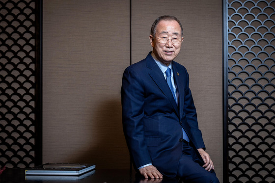 Former UN Secretary General Ban Ki-moon, president of the Global Green Growth Institute (GGGI) and chairman of Ban Ki-moon Foundation for a Better Future. [JANG JIN-YOUNG]