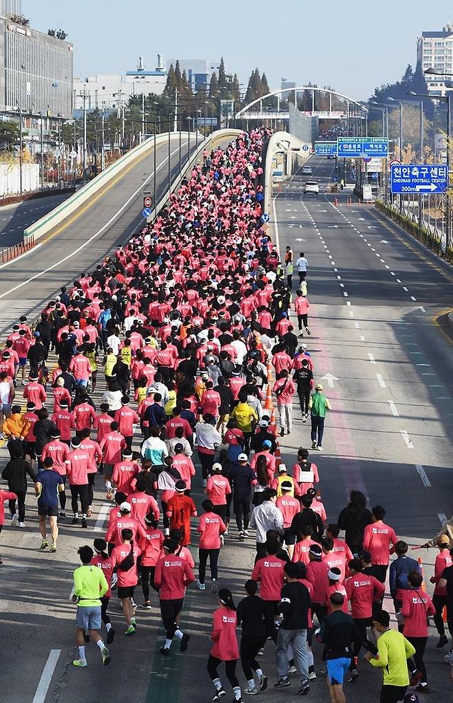 달리는 선수들 [천안시체육회 제공. 재판매 및 DB 금지]