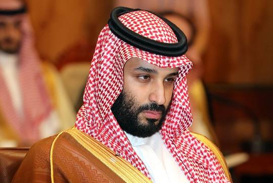 무함마드 빈 살만 사우디아라비아 왕세자가 지난 2019년 6월 청와대 본관에서 열린 대통령 확대 회담에 참석한 모습. 사진=뉴시스