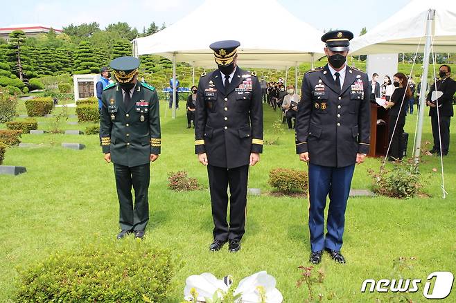 부산 남구 유엔기념공원에서 열린 39주기 위트컴 장군 추모식.(유엔평화기념관 제공)