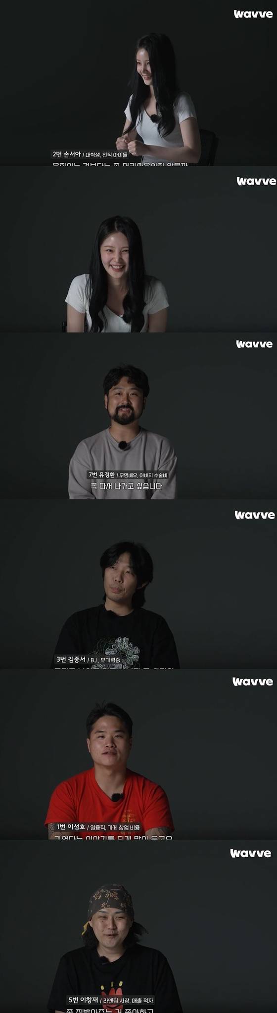 웨이브 '버튼게임'에 출연 중인 손서아.