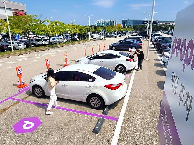 피플카가 인천공항 주차장에 설치한 ‘프리존’. /피플카 제공