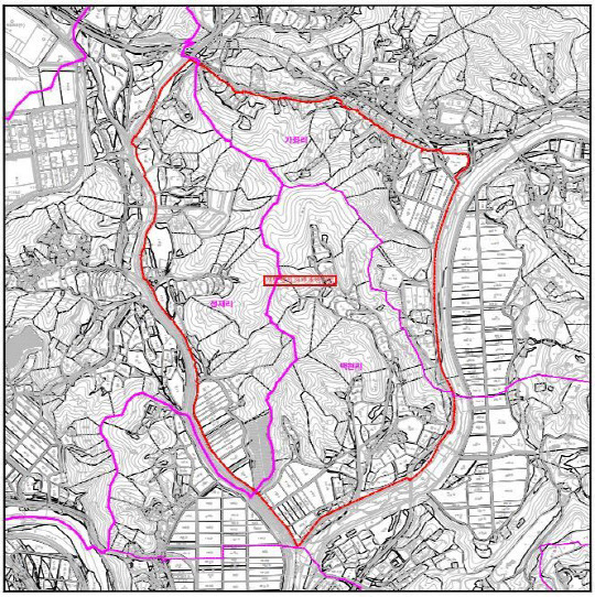 충북 청주시 오창읍 개발행위허가 제한지역 도면