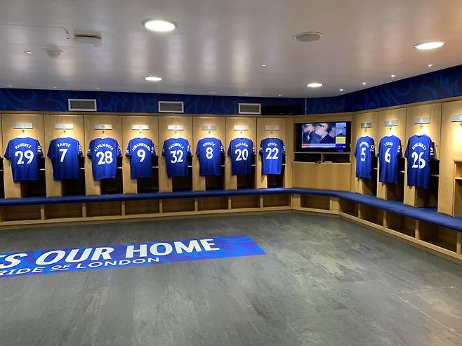 첼시 스탬퍼드 브리지 홈팀 대기실 [촬영 최윤정]