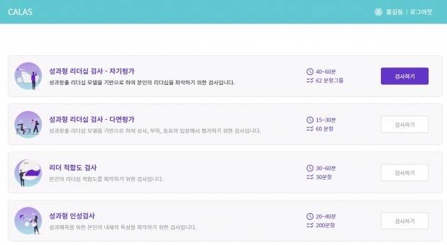커리어케어의 성과 창출형 리더십 진단 서비스(CCLA). 사진=커리어케어 제공