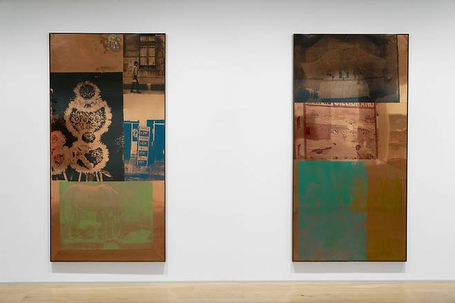 An installation view of "Robert Rauschenberg: Copperheads 1985/1989" at Thaddaeus Ropac Gallery in Seoul (Courtesy of the gallery)