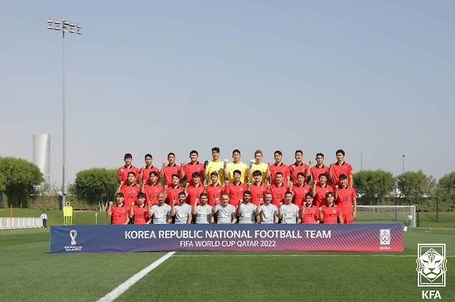 2022 카타르월드컵에 나서는 한국 축구 대표팀. 대한축구협회