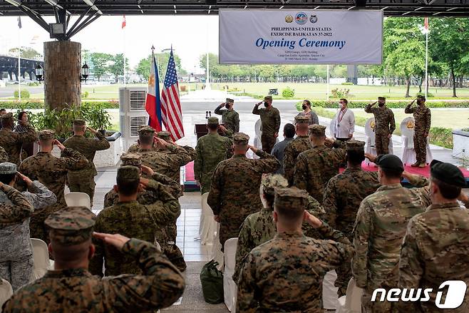 올해 3월 28일 미국이 필리핀과 사상 최대 규모 합동 군사훈련에 나섰다. ⓒ 로이터=뉴스1 ⓒ News1 정윤영 기자