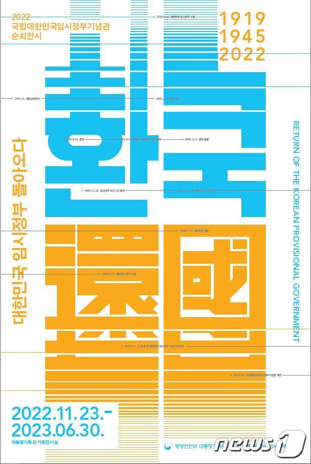 '환국(還國)-대한민국 임시정부 돌아오다' 특별전시회 포스터