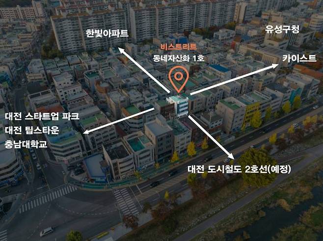 비스트리트 동네자산화 사업 입지 조감도. 사진=(주)윙윙 제공.