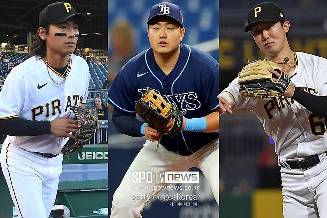 ▲ 배지환, 최지만, 박효준(왼쪽부터).