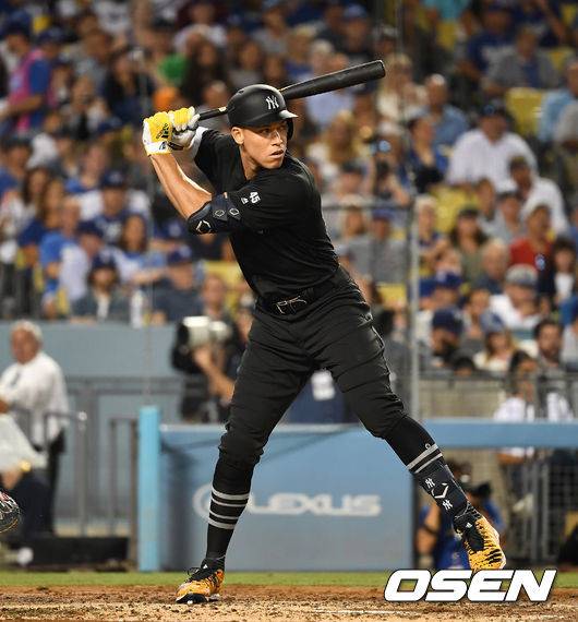 [OSEN=LA(미국 캘리포니아주), 최규한 기자]3회초 1사에서 뉴욕 양키스 애런 저지가 타석에 들어서고 있다. /dreamer@osen.co.kr