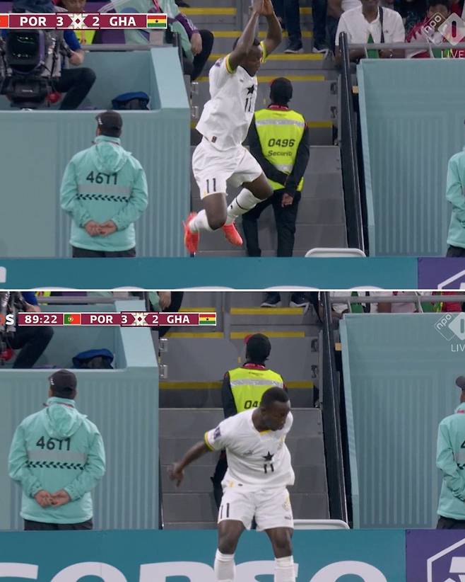 오스만 부카리의 호우 세리머니. ESPN FC 트위터 캡처