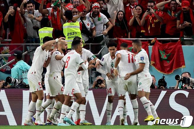 모로코 축구 대표팀.  ⓒ AFP=뉴스1