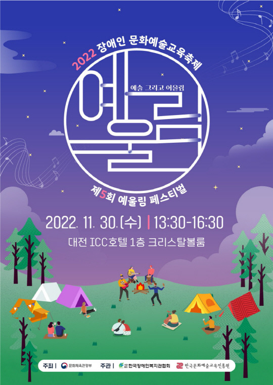 2022 제5회 예울림 페스티벌 홍보 포스터. 사진=한국문화예술교육진흥원 제공