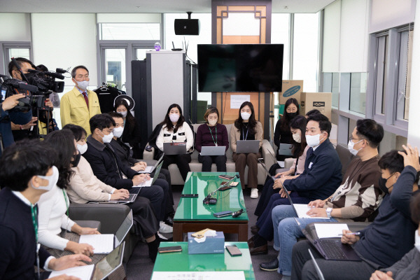 원희룡 국토교통부 장관이 28일 기자간담회를 하고 있다. 국토부 제공