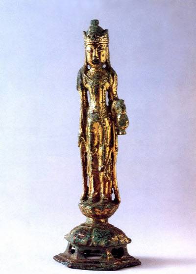 ‘백제금동관음보살입상’(사진=문화재청).