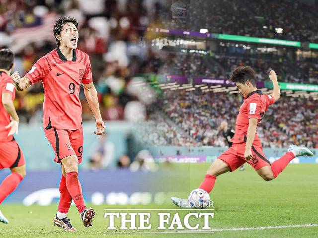 조규성(왼쪽)과 이강인이 가나전에서 맹활약하며 한국 축구 차세대 에이스로 떠올랐다./ 대한축구협회